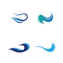 Obraz na płótnie Canvas Water wave icon vector