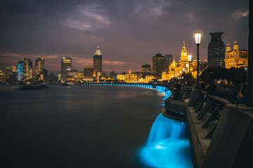 Obraz premium The Bund sightseeing street, Shanghai, China