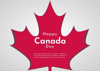 Canada Day celebration background with maple leaf design