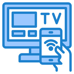 mobilephone blue style icon