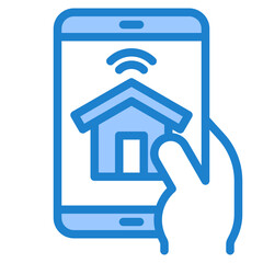 smartphone blue style icon