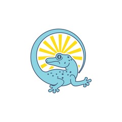 Gecko vector icon illustration design