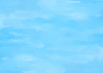 海・空の背景　水彩イラスト