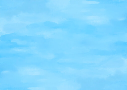 海・空の背景　水彩イラスト