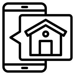 smartphone outline style icon