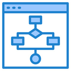diagram blue style icon