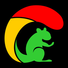 Vector Colorful Squirrel Icon