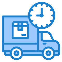 truck blue style icon