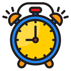 clock color line style icon