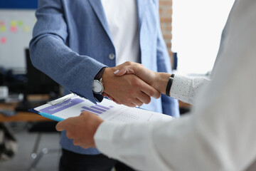 Business people handshake when meeting in office