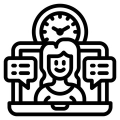 worker outline style icon