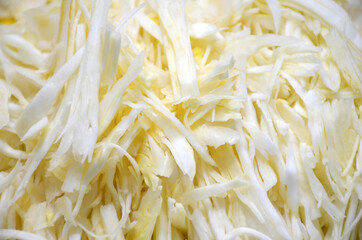 Sliced ​​cabbage close-up. Background, texture.
