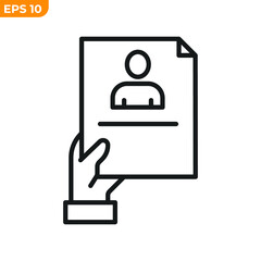 resume icon symbol template for graphic and web design collection logo vector illustration