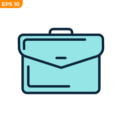 briefcase icon symbol template for graphic and web design collection logo vector illustration