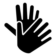 ngi1263 NewGraphicIcon ngi - german - Piktogramm Gebärdensprache Symbol . english - hand sign language icon . communicating . isolated on white background - single - black simple xxl g10601 - obrazy, fototapety, plakaty