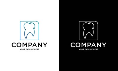 Tooth Dental Logo Icon Design Template. Simple, Modern, Minimalist - Vector