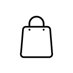 Flat gift bag vector icon for web design. Fashion eco paper bag for buy in mall. Symbol, logo illustration. Shop flat icon. Simple minimal pictogram. Line stroke