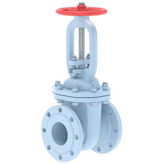 Wedge gate valve - 3d illustration isolated on white background