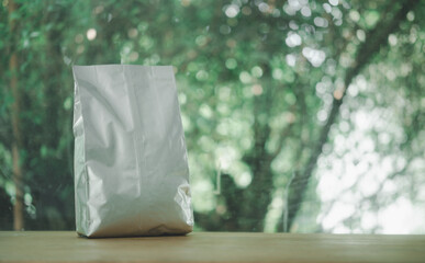 Foil plastic paper bag front view