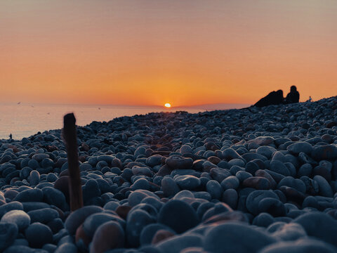 sunset at the beach