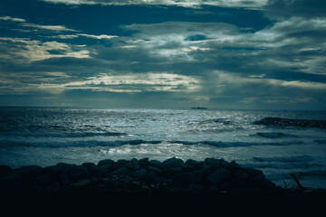 Obraz premium scenery of beach in different tints