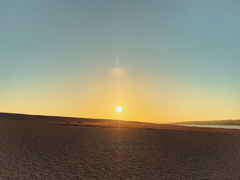 sunset on the beach