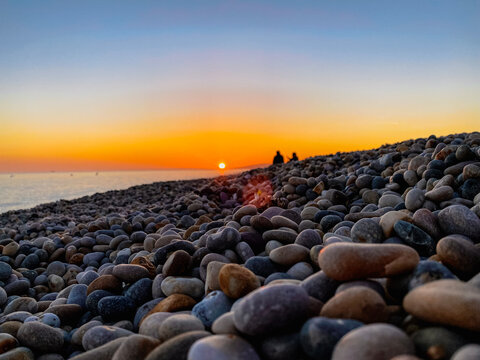 sunset on the beach