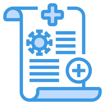 Diagnosis Blue Line Icon