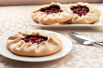 Lenten berry galette on a plate