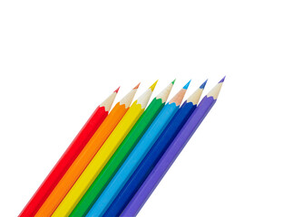 Fototapeta premium colored pencils. Isolated white background