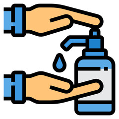 Obraz premium Alcohol Gel line icon