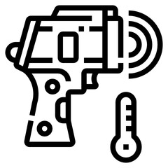 Thermometer line icon