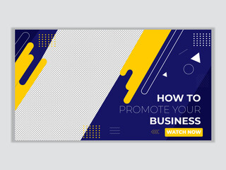 Youtube thumbnail template vector design, eye-catching youtube thumbnail