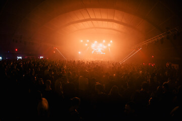 General view of a crowd during a music festival