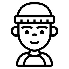 Boy line icon