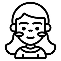 Girl line icon