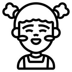 Girl line icon