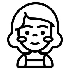 Girl line icon