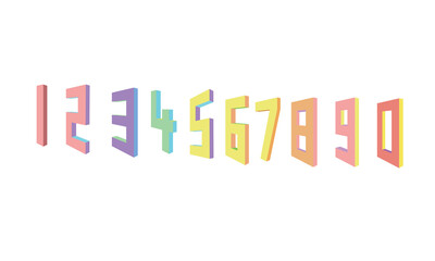 3D Number vector design