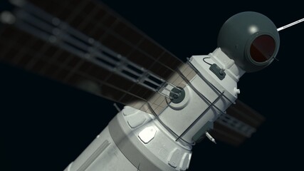 global satellite system communication satellite flies in space space