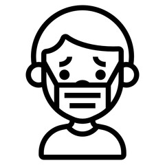 Boy line icon