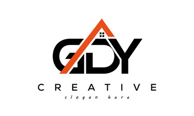 GDY letters real estate construction logo vector - obrazy, fototapety, plakaty