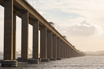 Rio - Niteroi Bridge Crossing the Guanabara Bay and Connecting Rio de Janeiro and Niteroi
