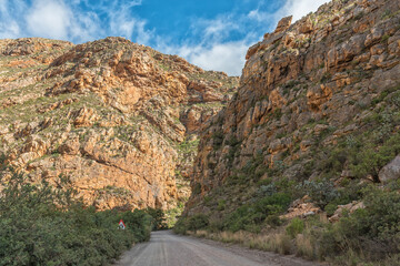 Road through Seweweekspoort in the Swartberg mountains
