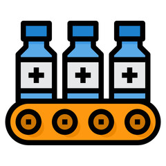 Manufacturing line icon
