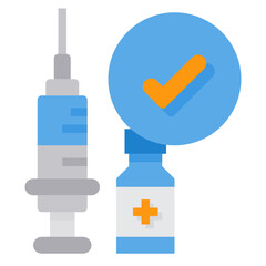 Vaccine flat icon