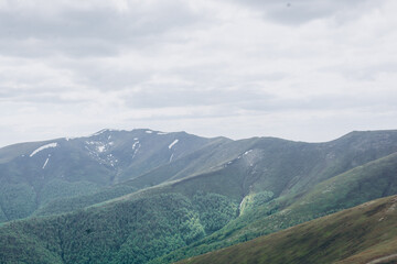 Mountains landscape in ukrainian Carpathians