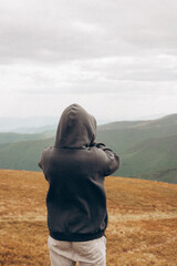 Mountains landscape in ukrainian Carpathians