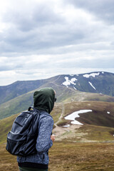 Mountains landscape in ukrainian Carpathians