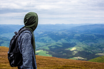 Mountains landscape in ukrainian Carpathians